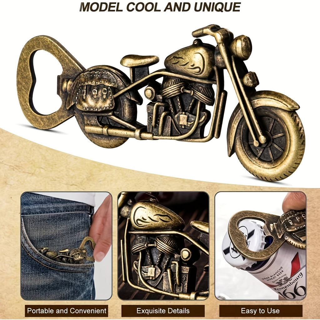 Golden Motorcycle Bottle Opener: Ultimate Man Cave & Beer Lover Gift