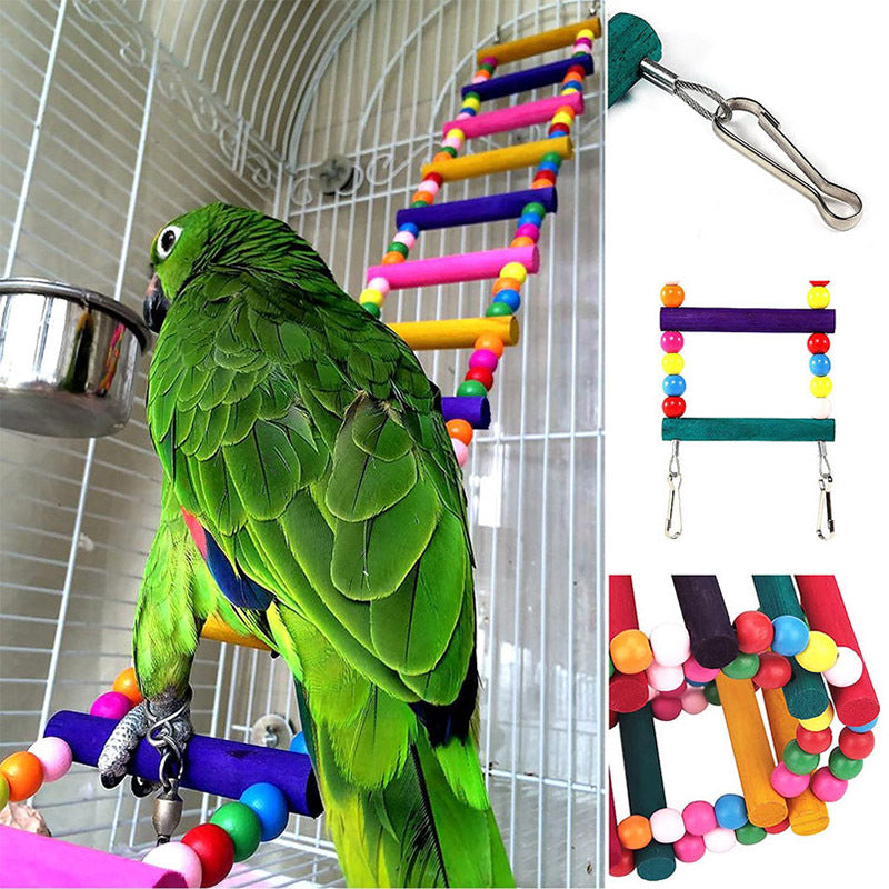 15 Pcs Parrot Toy Bundle: Natural Chew, Swing, & Shredding Toys for Parakeet, Budgie, and Cockatiel