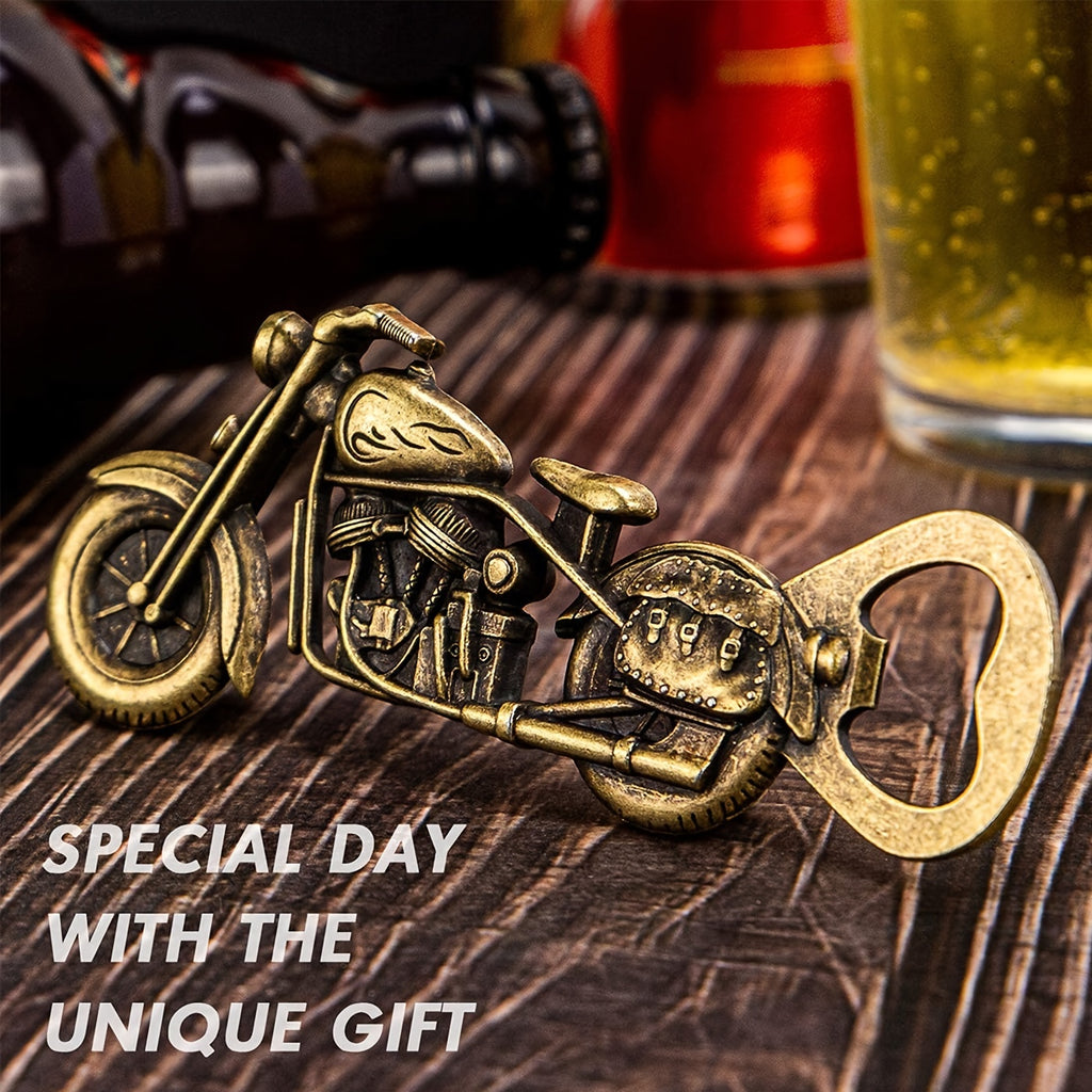 Golden Motorcycle Bottle Opener: Ultimate Man Cave & Beer Lover Gift