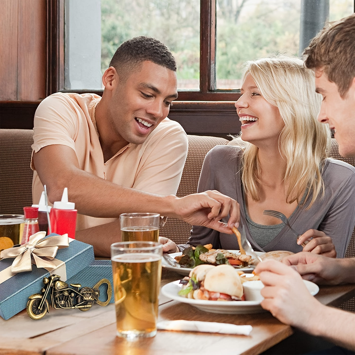 Golden Motorcycle Bottle Opener: Ultimate Man Cave & Beer Lover Gift