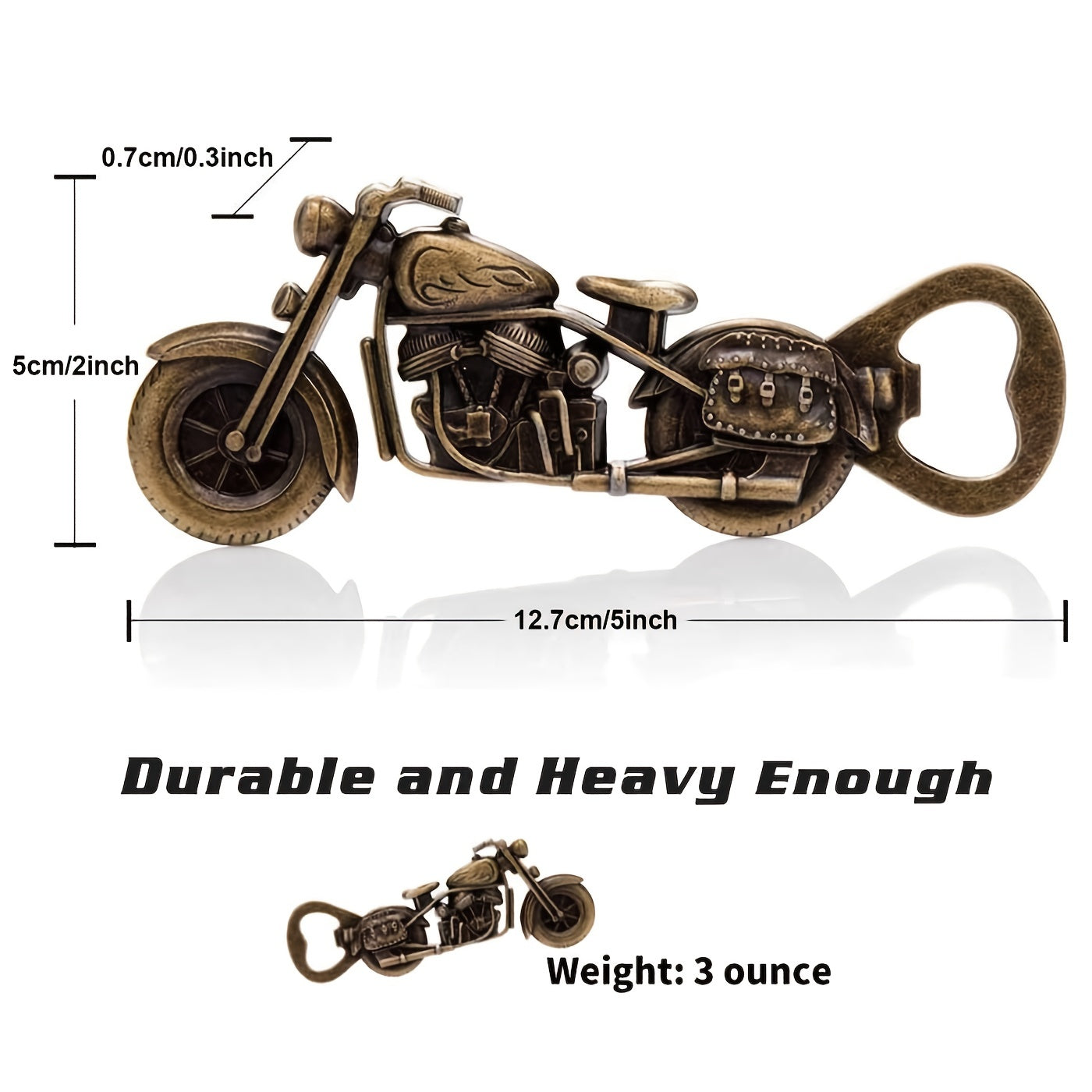 Golden Motorcycle Bottle Opener: Ultimate Man Cave & Beer Lover Gift