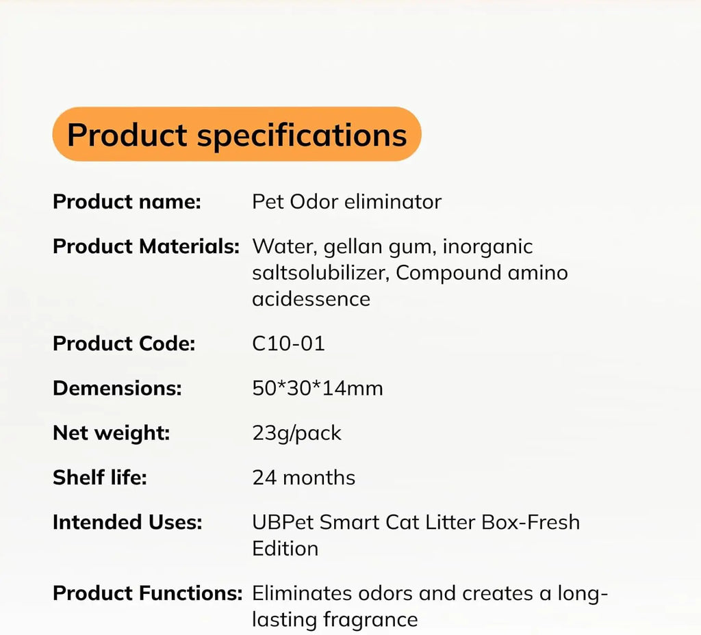 UBPET 3 Piece Odour Eliminator for PURA MAX Self Cleaning Cat Litter Tray and UBPET Automatic Litter Box, Cat Urine Excrement