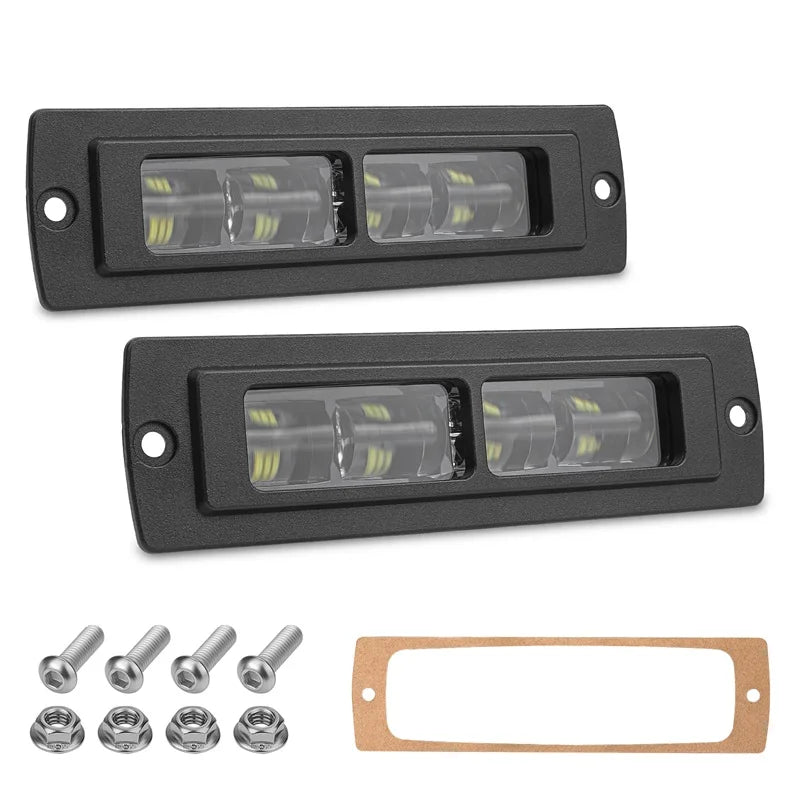 7 inch 6D LED Light Bar Pod Light Flush Mount Work Light Driving Light Fog Light Reverse Light For Truck 4x4 ATV SUV 12V 24V