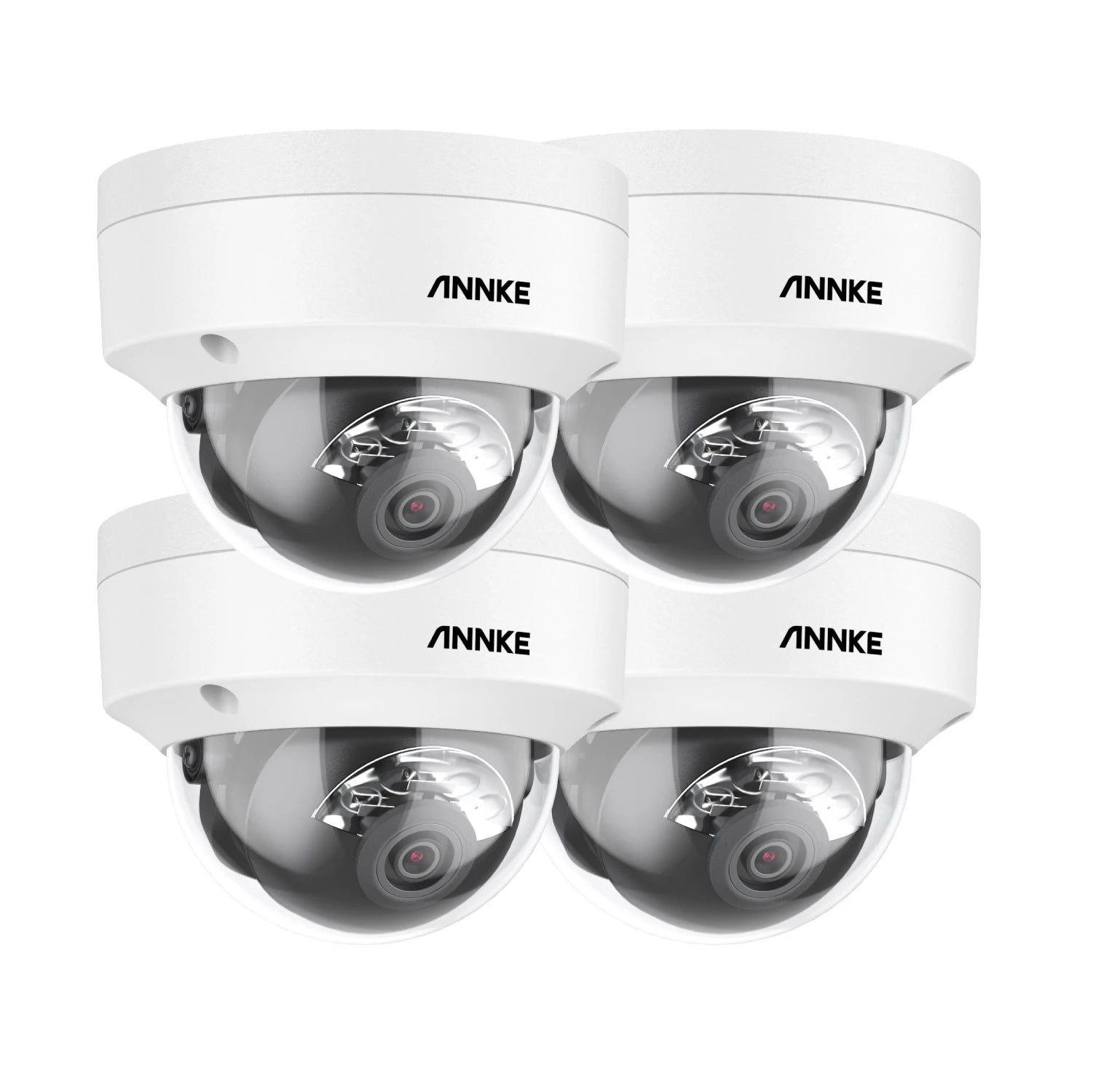 Annke 4Pcs 12MP HD IP Security Camera Poe 6K Dual Light Audio Fixed Bullet Camera Human Vehicle Detection 256G SD Storage ONVIF