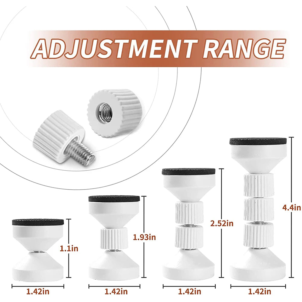 Adjustable Bed Frame Anti-Shake Tool Upgraded, Headboard Stoppers with Free Furniture Pads and Screws, No More Creaking