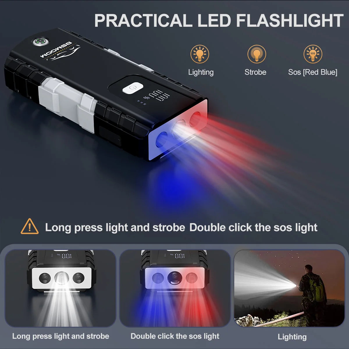 4000A Car Jump Starter Power Bank 12V 21800mAh Starting Device Emergency Car Battery Charger Booster Buster