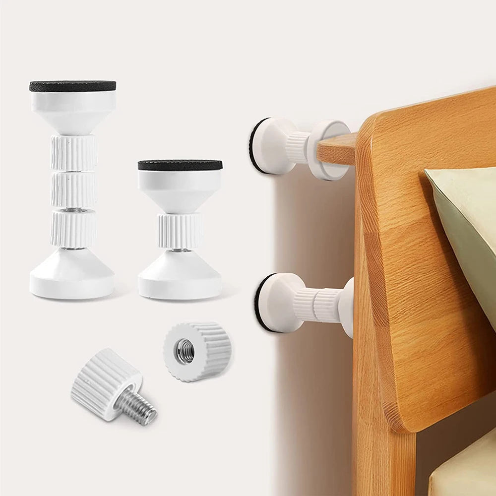 Adjustable Bed Frame Anti-Shake Tool Upgraded, Headboard Stoppers with Free Furniture Pads and Screws, No More Creaking