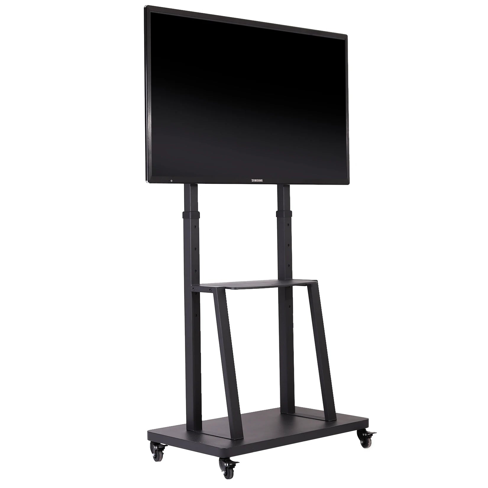 Free Standing Adjustable TV Floor Stand Heavy Duty TV Trolley for 32-80" Flat Screens Loading Weight up to 65KG