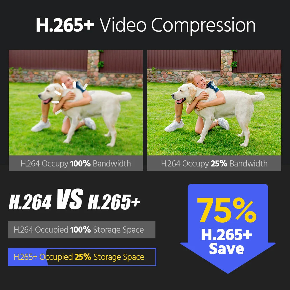 Annke 4Pcs 12MP HD IP Security Camera Poe 6K Dual Light Audio Fixed Bullet Camera Human Vehicle Detection 256G SD Storage ONVIF