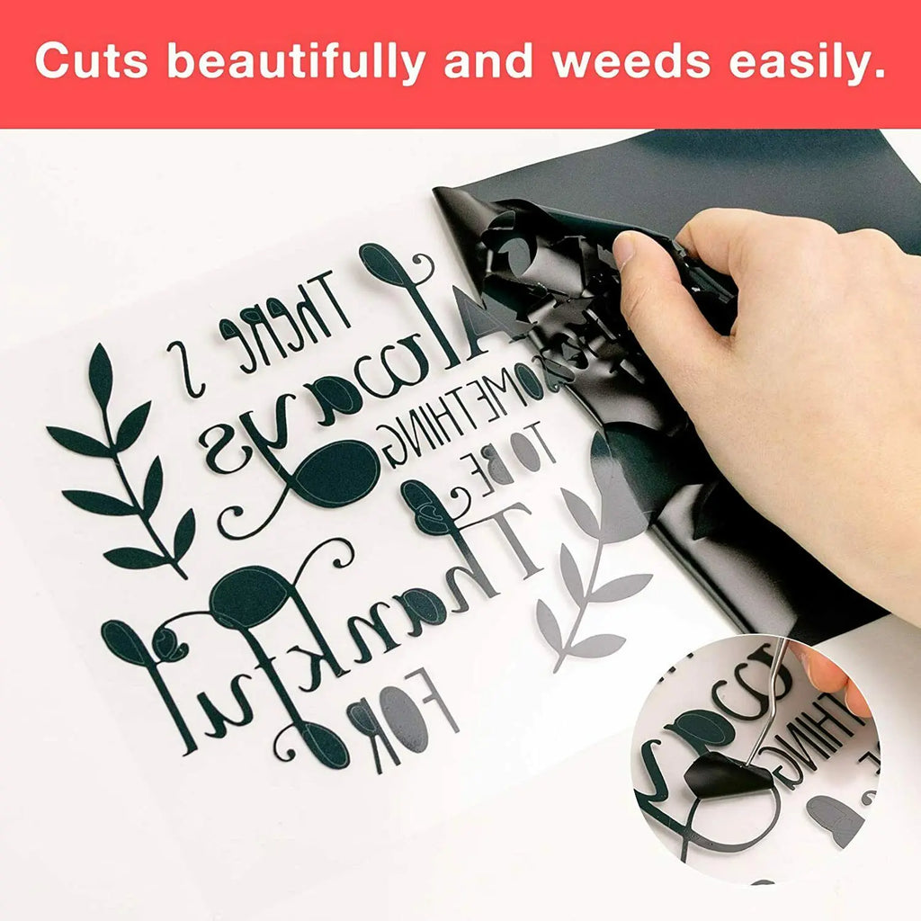 HTVRONT 12"X50ft/30x1500cm PU Heat Transfer Vinyl Roll for T-shirt Heat Press Vinyl Craft Iron on DIY HTV Film Printing Clothing