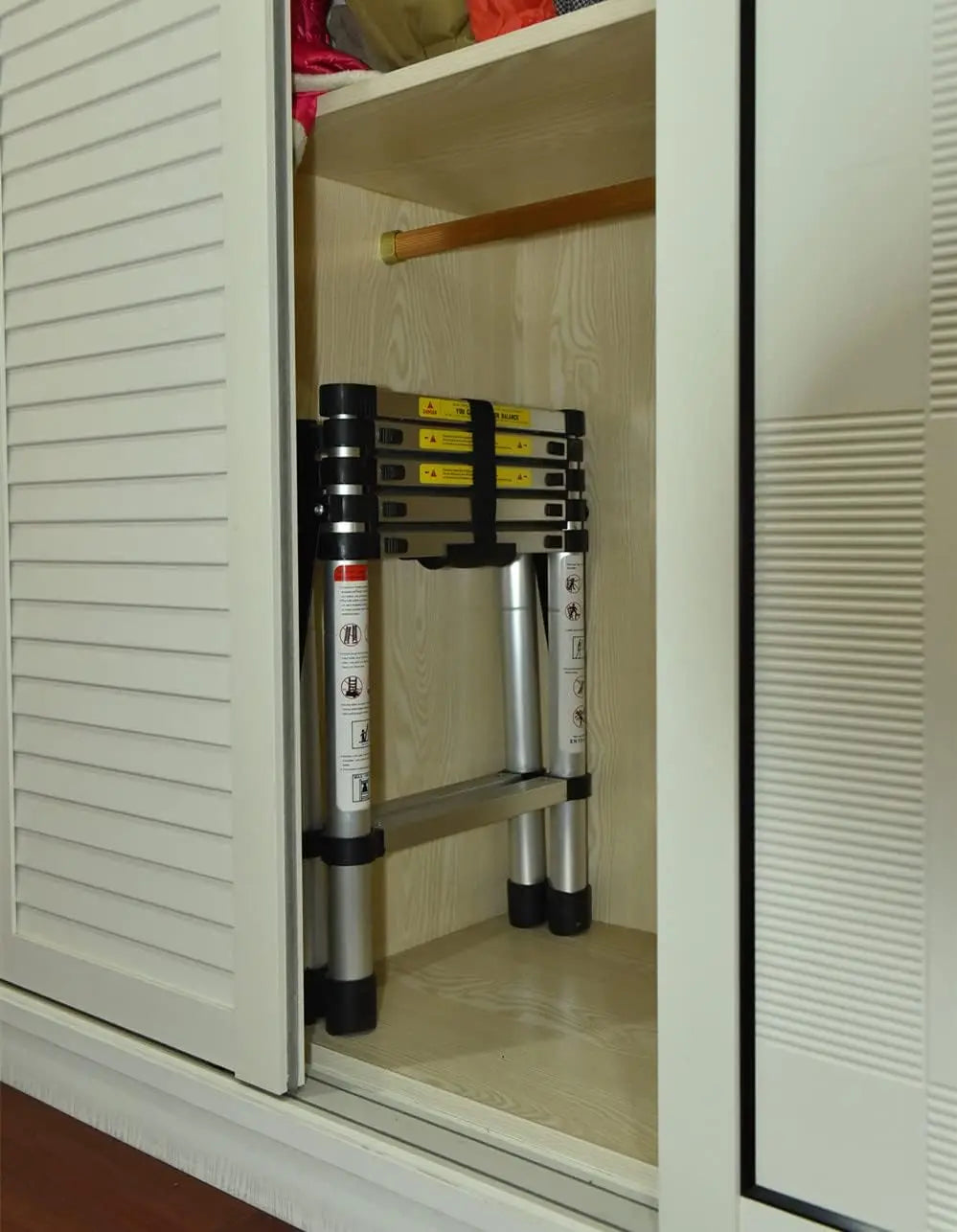 5+6 Steps Ladder Stair Ladder Telescopic Ladder Multi-Purpose Folding Aluminium Telescoping Ladder Extendable Portable Ladder