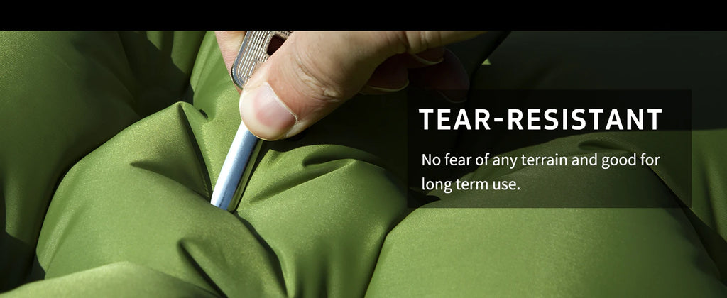 WESTTUNE Inflatable Mattress 4" Thick for 2 Person with Pillow Built-in Foot Pump Double Sleeping Pad for Backpacking Hiking