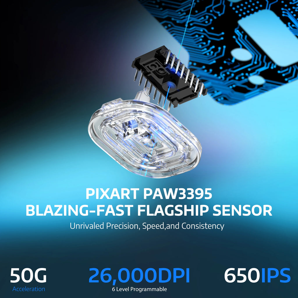 ATTACK SHARK X6: 49g Superlight Wireless Gaming Mouse with Magnetic Charging Dock & 26K DPI PAW3395 Sensor