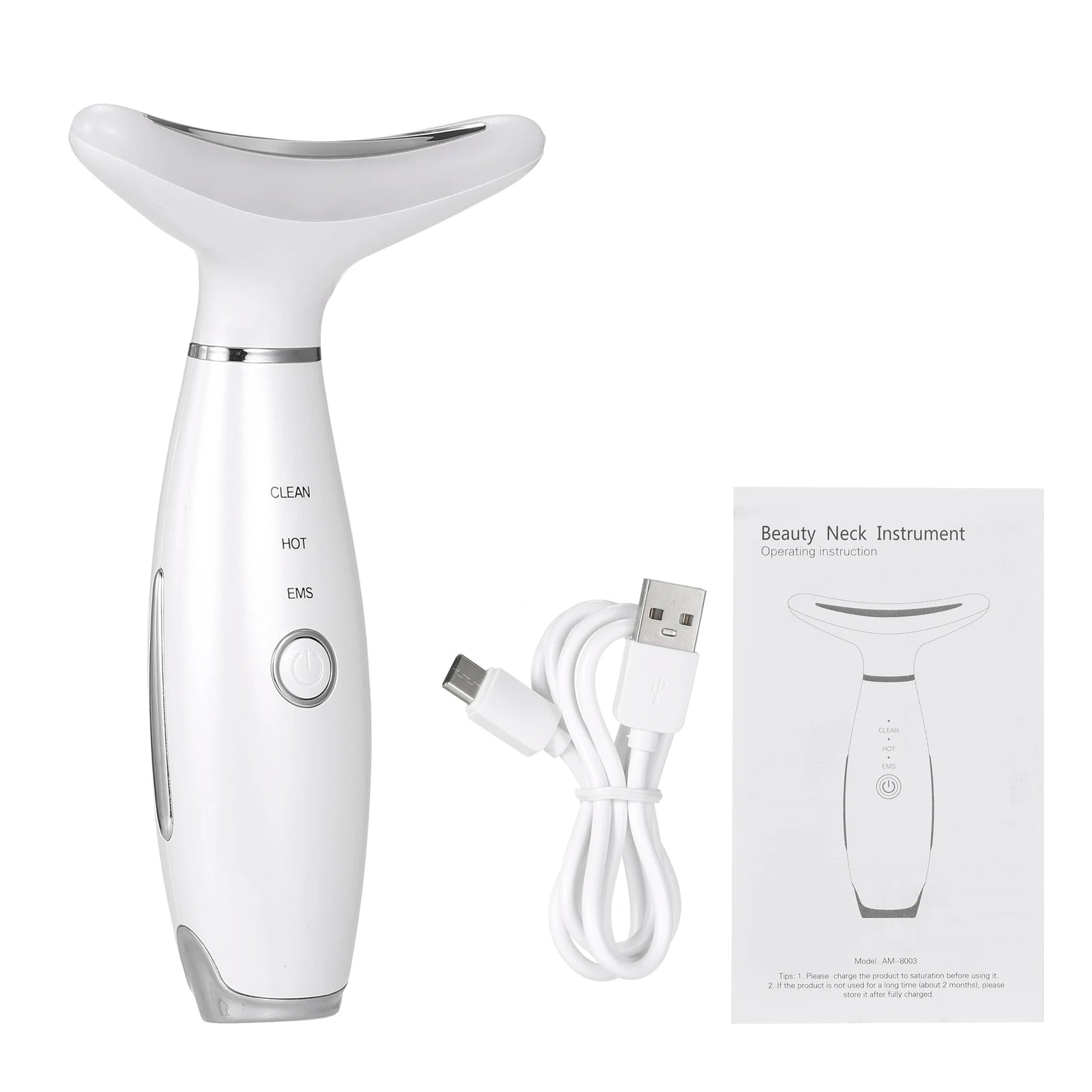 Neck Massager Led Photon Therapy Heating Neck Wrinkle Removal Machine Reduce Double Chin Skin Lifting Face Relaxation Tool