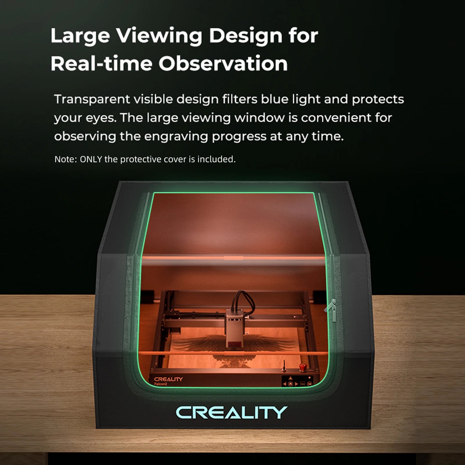 Creality Protective Cover Laser Engraver Enclosure with Eye Protection Fireproof Dustproof For Most Laser Engraving Machine