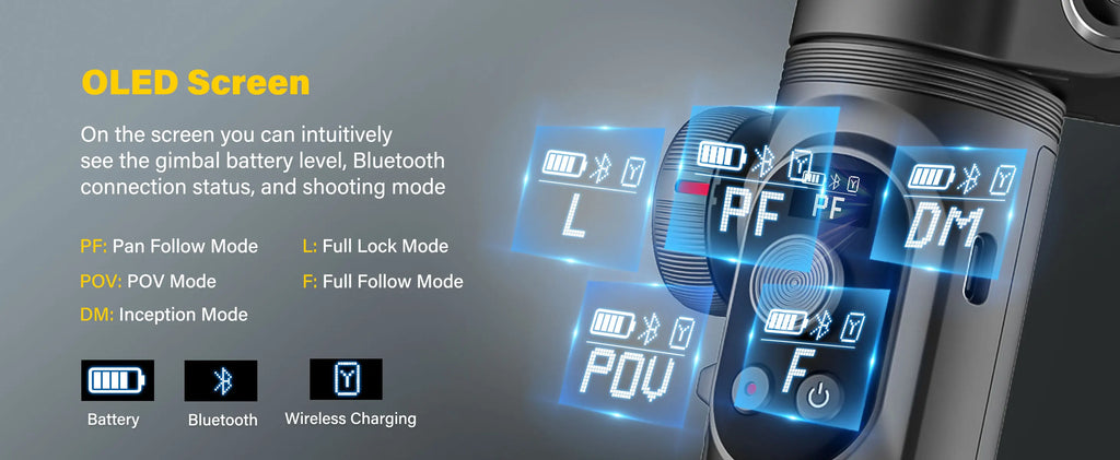 AOCHUAN Smart XPro Ai 3 Axis Smartphone Gimbal Stabilizer For iPhone And Android Smartphone Gimbal No app required to track face