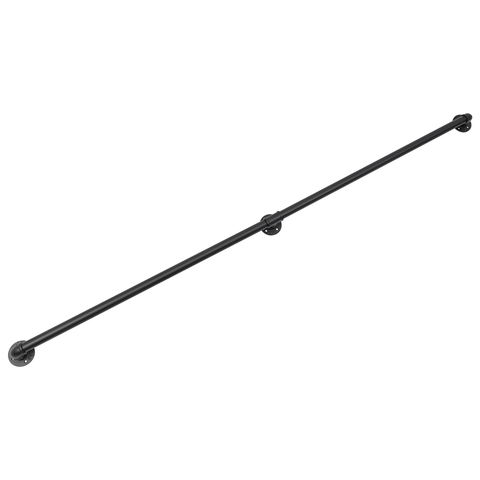 5ft/6.6ft Staircase Handrail Stepladder Stair Railing Wall-mounted Loft Pipe 2 Sections For Indoor And Outdoor