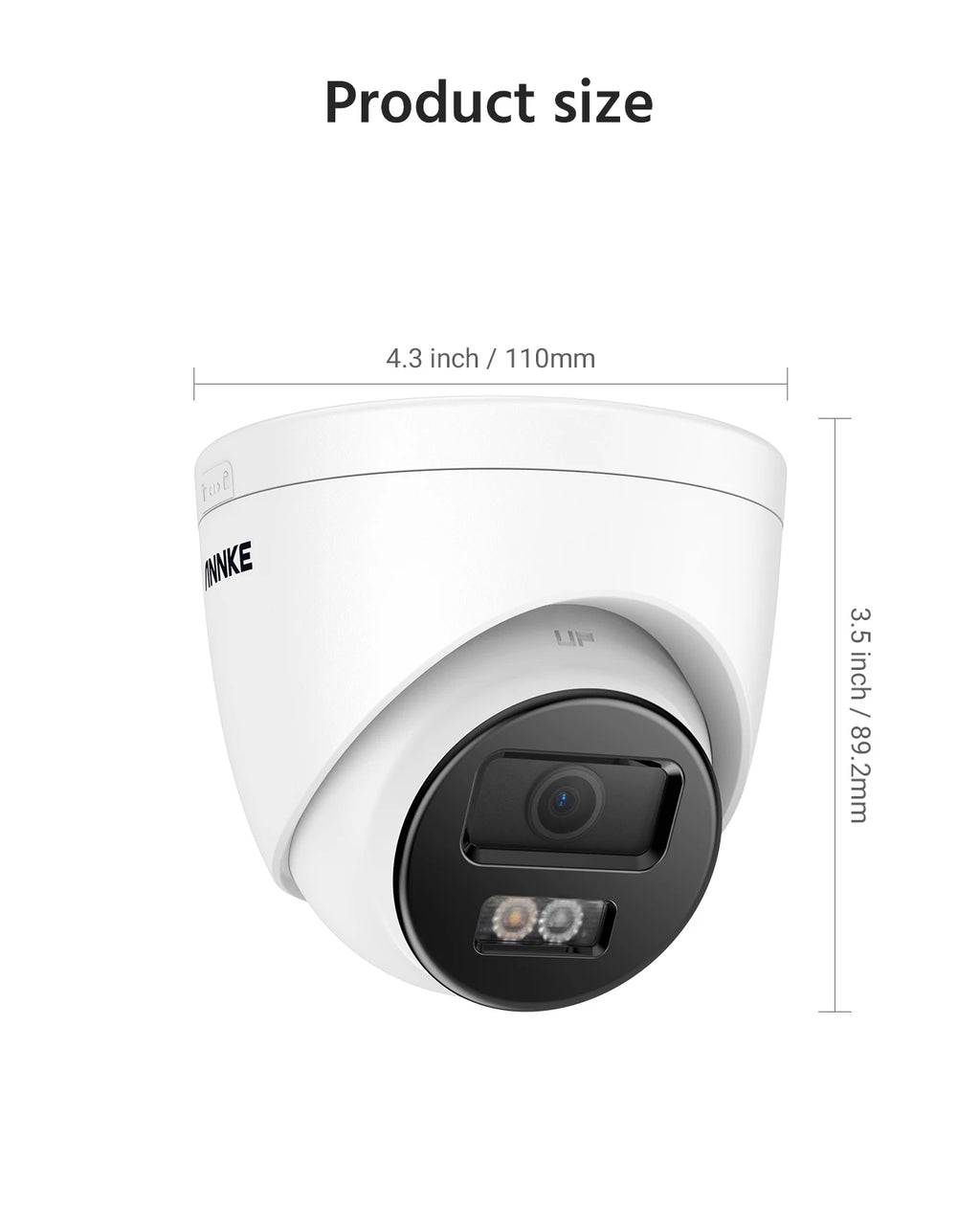 Annke 8MP HD IP Security Camera Poe 4K Dual Light Audio Fixed Camera Human Vehicle Detection 256G SD Storage ONVIF IP67