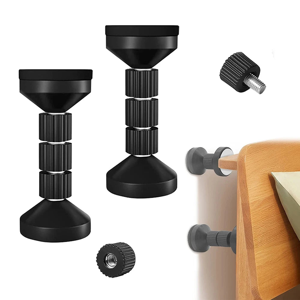 Adjustable Bed Frame Anti-Shake Tool Upgraded, Headboard Stoppers with Free Furniture Pads and Screws, No More Creaking