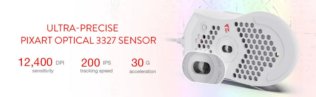 Redragon M808 Storm Lightweight RGB LED USB Gaming Mouse 12,400 DPI Optical Sensor 7 Programmable Buttons Precise Regist