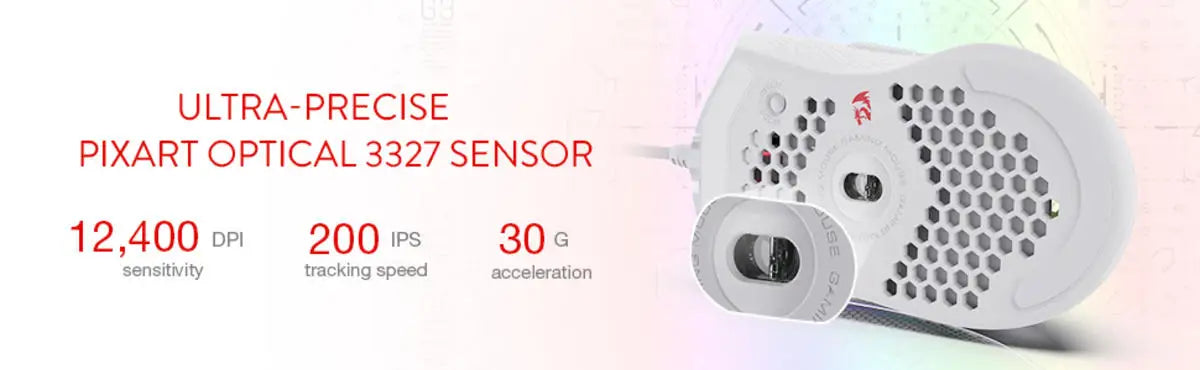 Redragon M808 Storm Lightweight RGB LED USB Gaming Mouse 12,400 DPI Optical Sensor 7 Programmable Buttons Precise Regist