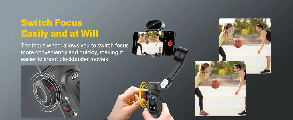 AOCHUAN Smart XPro Ai 3 Axis Smartphone Gimbal Stabilizer For iPhone And Android Smartphone Gimbal No app required to track face