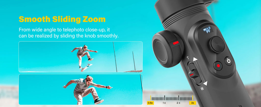 AOCHUAN Smart XPro Ai 3 Axis Smartphone Gimbal Stabilizer For iPhone And Android Smartphone Gimbal No app required to track face