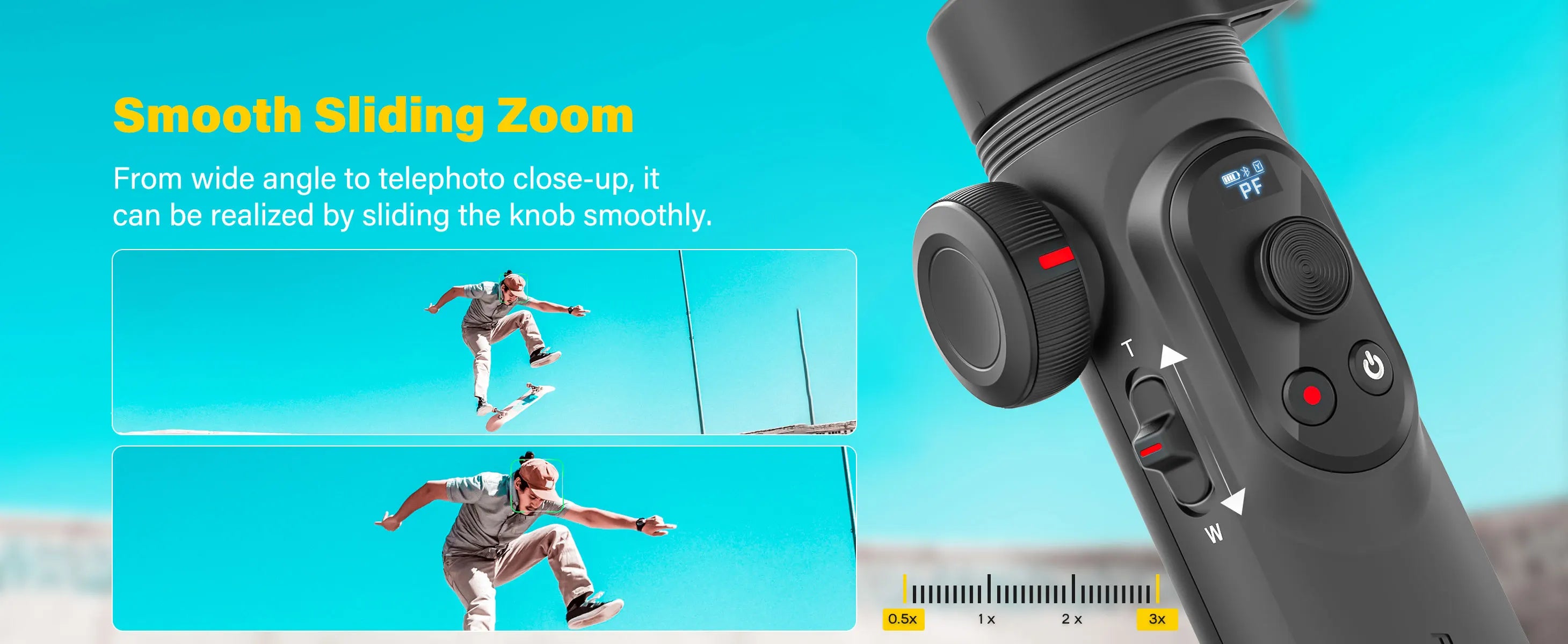 AOCHUAN Smart XPro Ai 3 Axis Smartphone Gimbal Stabilizer For iPhone And Android Smartphone Gimbal No app required to track face