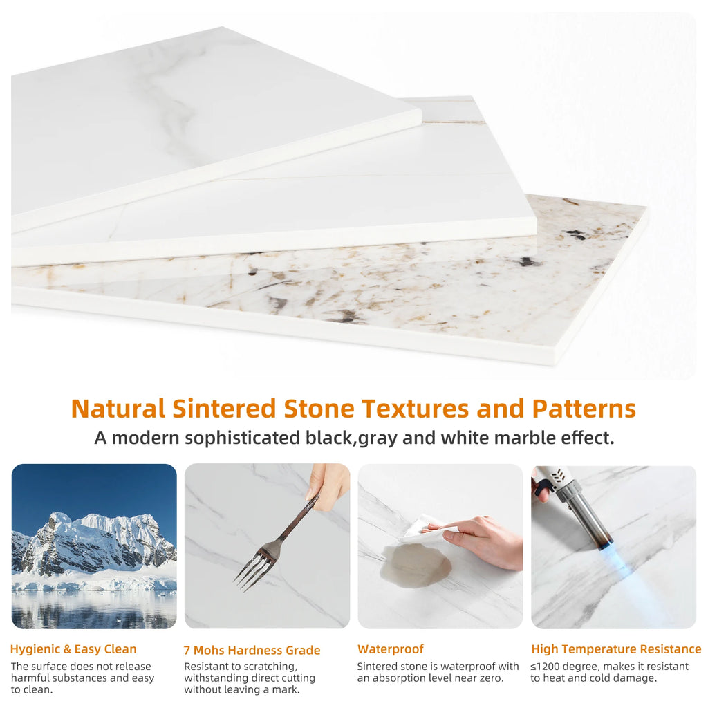 Modern Luxe Marble Console Table: Extra-Long 2-Tier Sofa/Entryway Accent Table