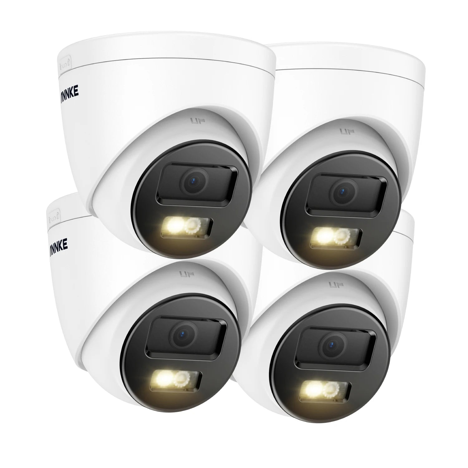 Annke 4Pcs 12MP HD IP Security Camera Poe 6K Dual Light Audio Fixed Bullet Camera Human Vehicle Detection 256G SD Storage ONVIF