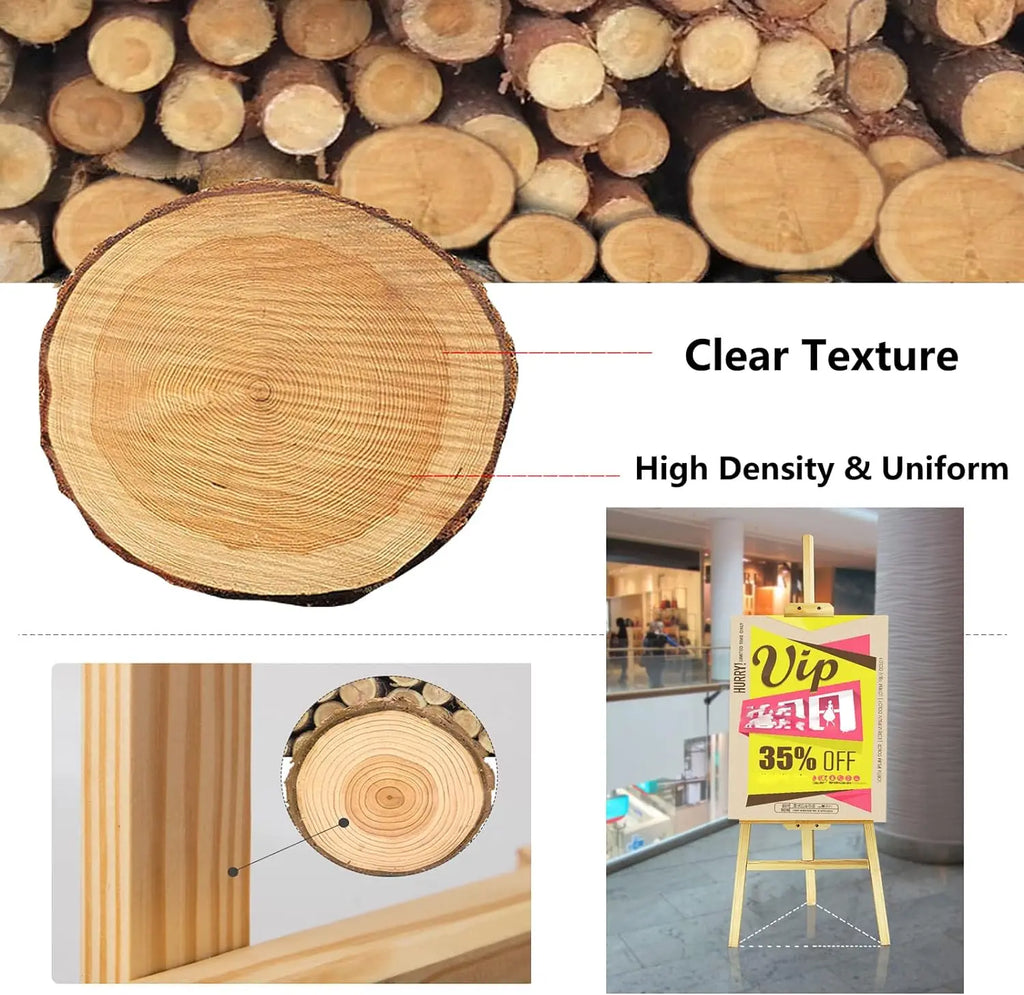 Artist Easel, Wooden A-Frame Easel Stand, Studio Easel Adjustable Drawing Painting Holder Canvas Stand Portable for Display