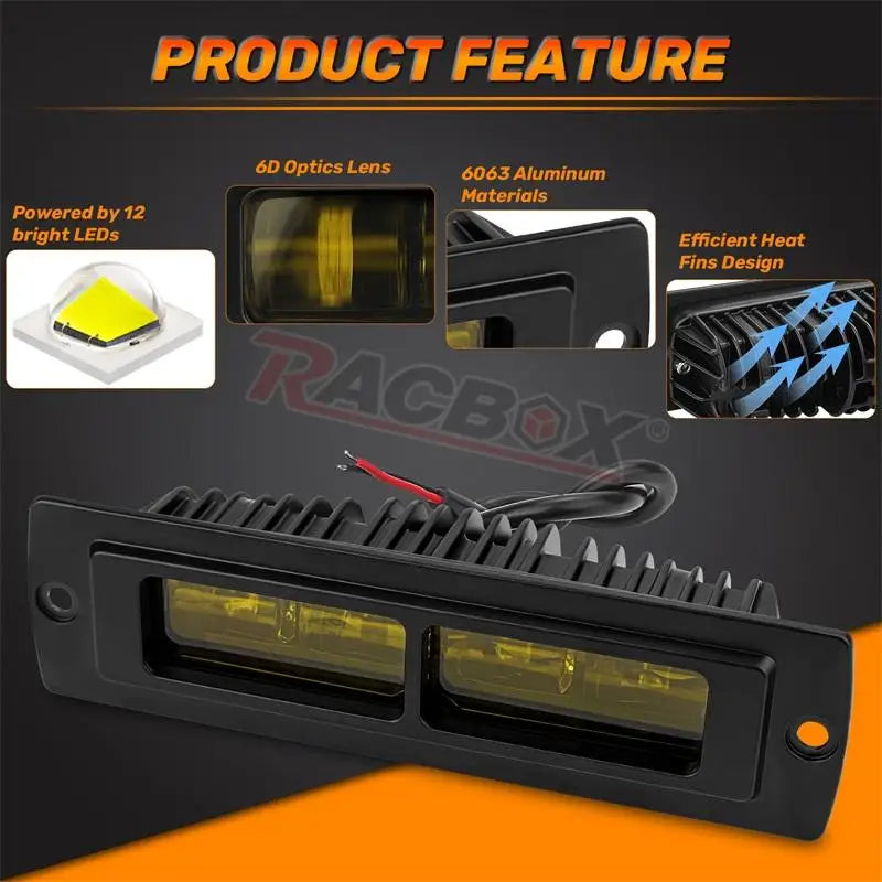 7 inch 6D LED Light Bar Pod Light Flush Mount Work Light Driving Light Fog Light Reverse Light For Truck 4x4 ATV SUV 12V 24V