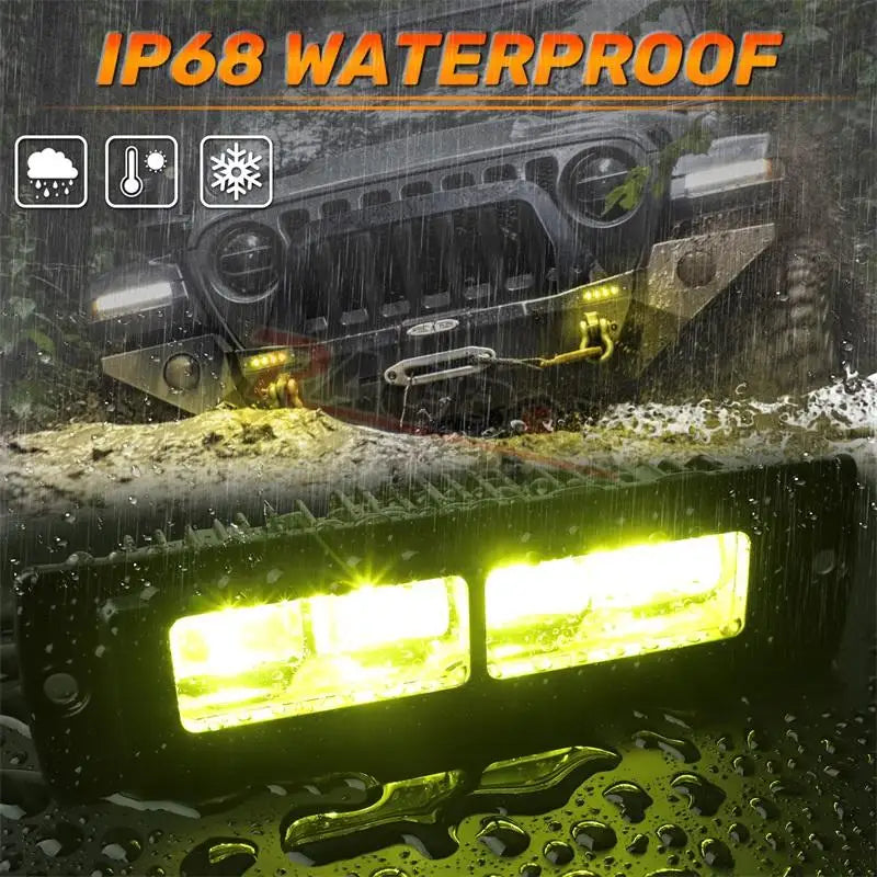 7 inch 6D LED Light Bar Pod Light Flush Mount Work Light Driving Light Fog Light Reverse Light For Truck 4x4 ATV SUV 12V 24V