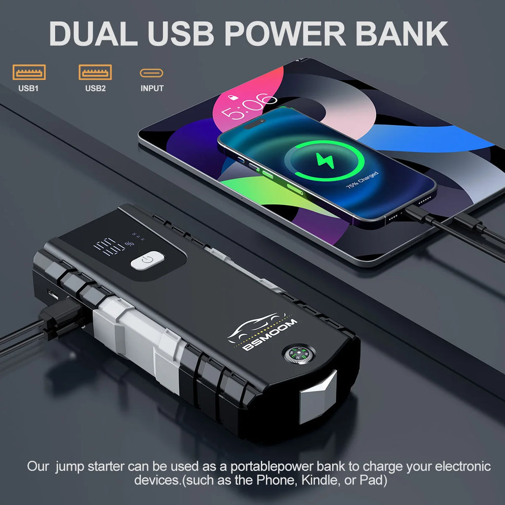 4000A Car Jump Starter Power Bank 12V 21800mAh Starting Device Emergency Car Battery Charger Booster Buster