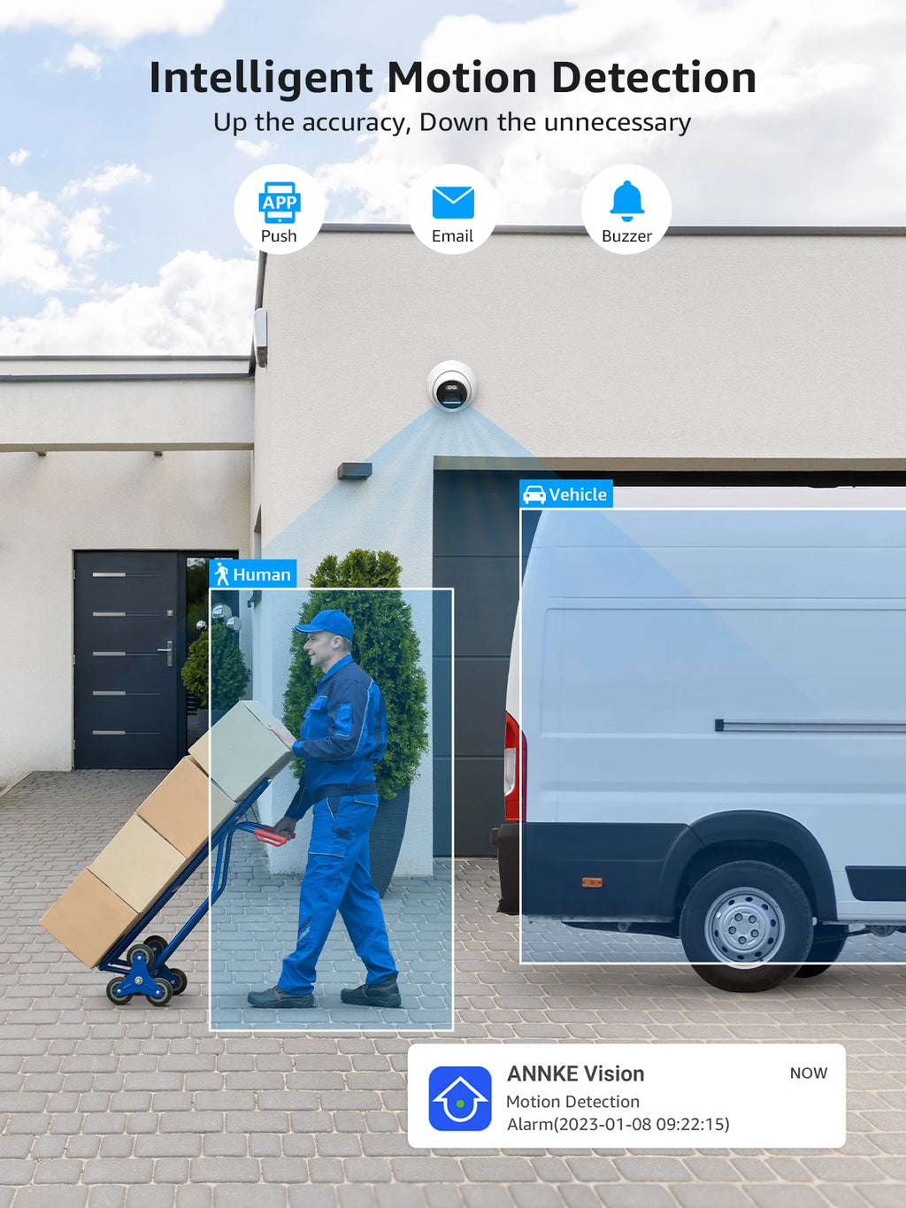 Annke 8MP HD IP Security Camera Poe 4K Dual Light Audio Fixed Camera Human Vehicle Detection 256G SD Storage ONVIF IP67