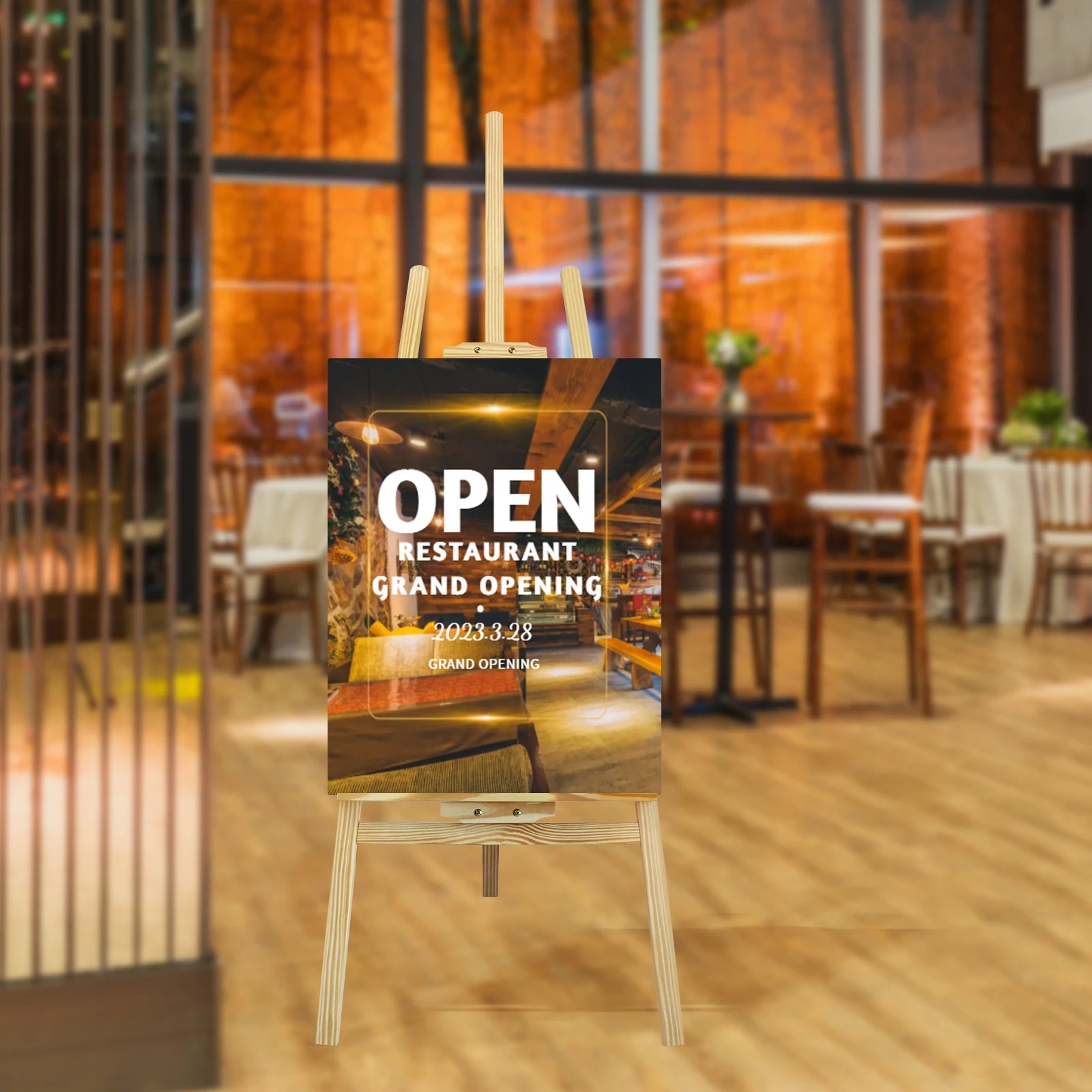 Artist Easel, Wooden A-Frame Easel Stand, Studio Easel Adjustable Drawing Painting Holder Canvas Stand Portable for Display