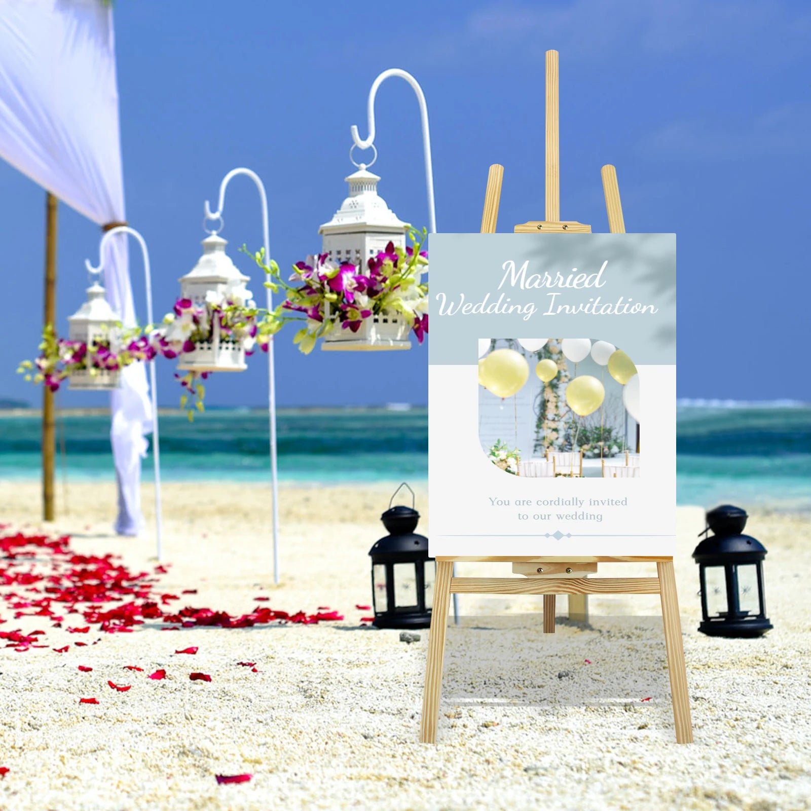 Artist Easel, Wooden A-Frame Easel Stand, Studio Easel Adjustable Drawing Painting Holder Canvas Stand Portable for Display