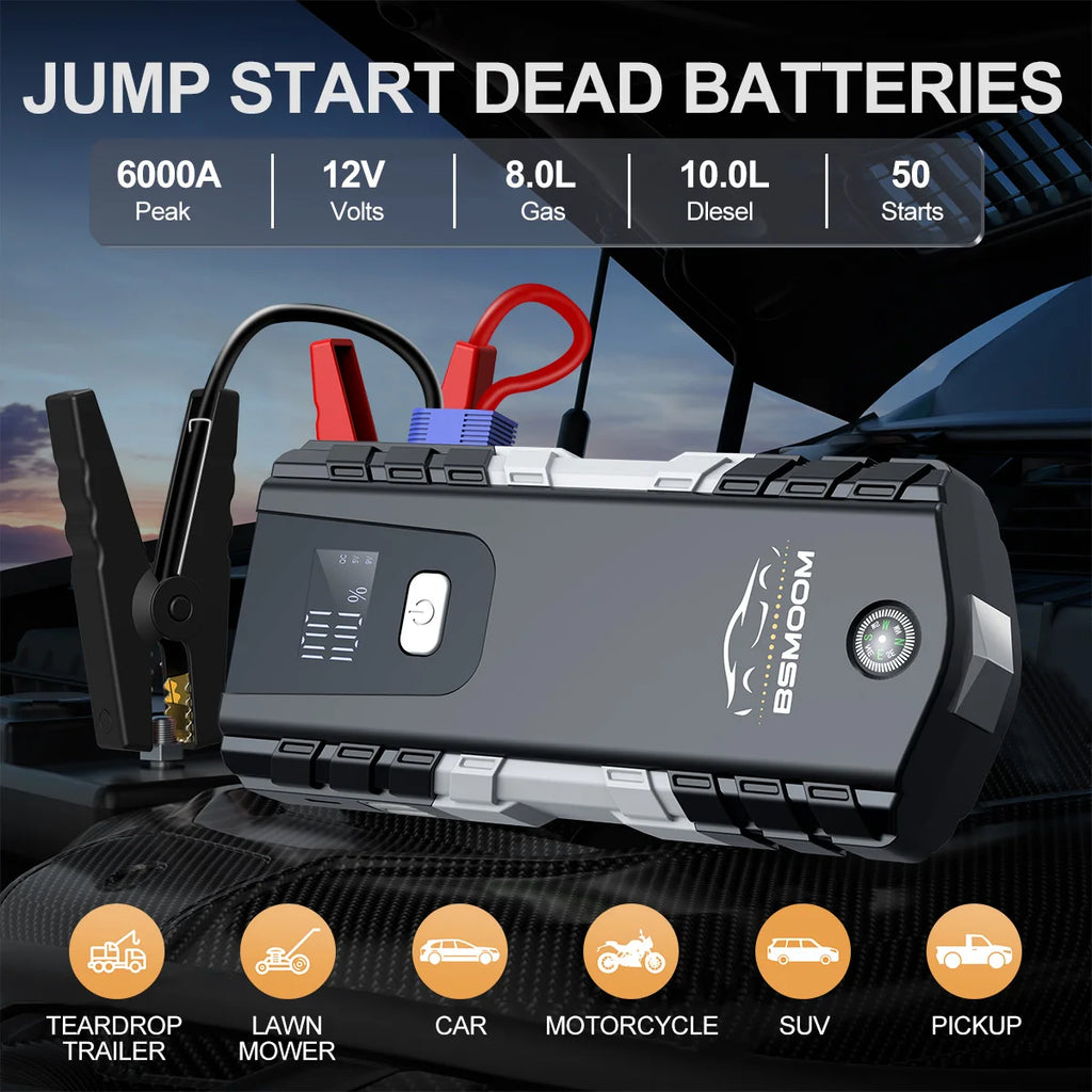 4000A Car Jump Starter Power Bank 12V 21800mAh Starting Device Emergency Car Battery Charger Booster Buster