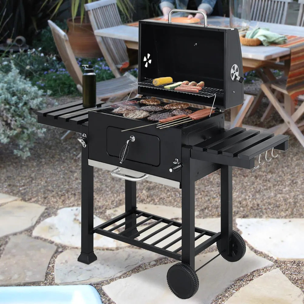 Carbon Steel BBQ Cooker Grill Mobile Stove Cooker for Picnic Traveling