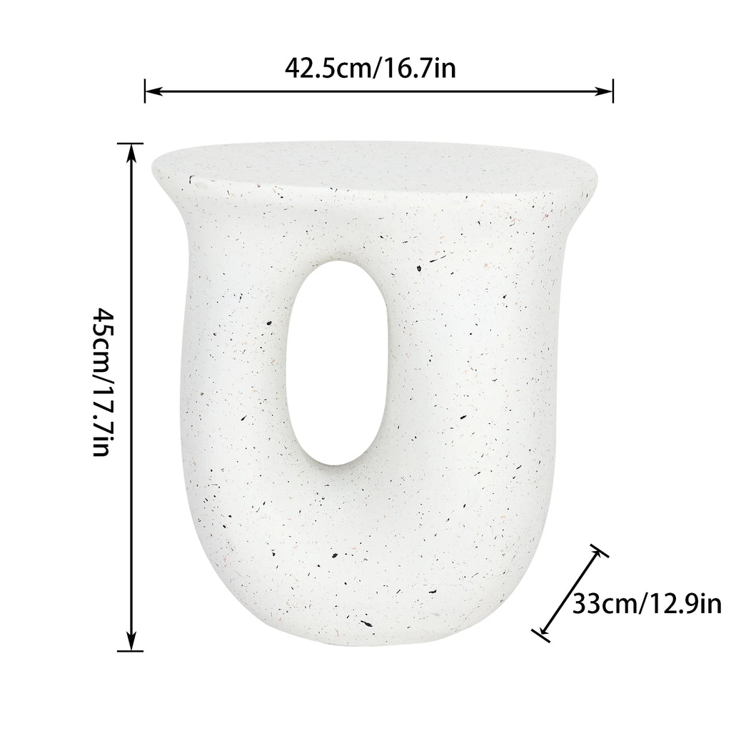 U-shaped Geometric Side End Table Coffee Table Stylish Lightweight Nightstand Bedroom Decor Accent Table