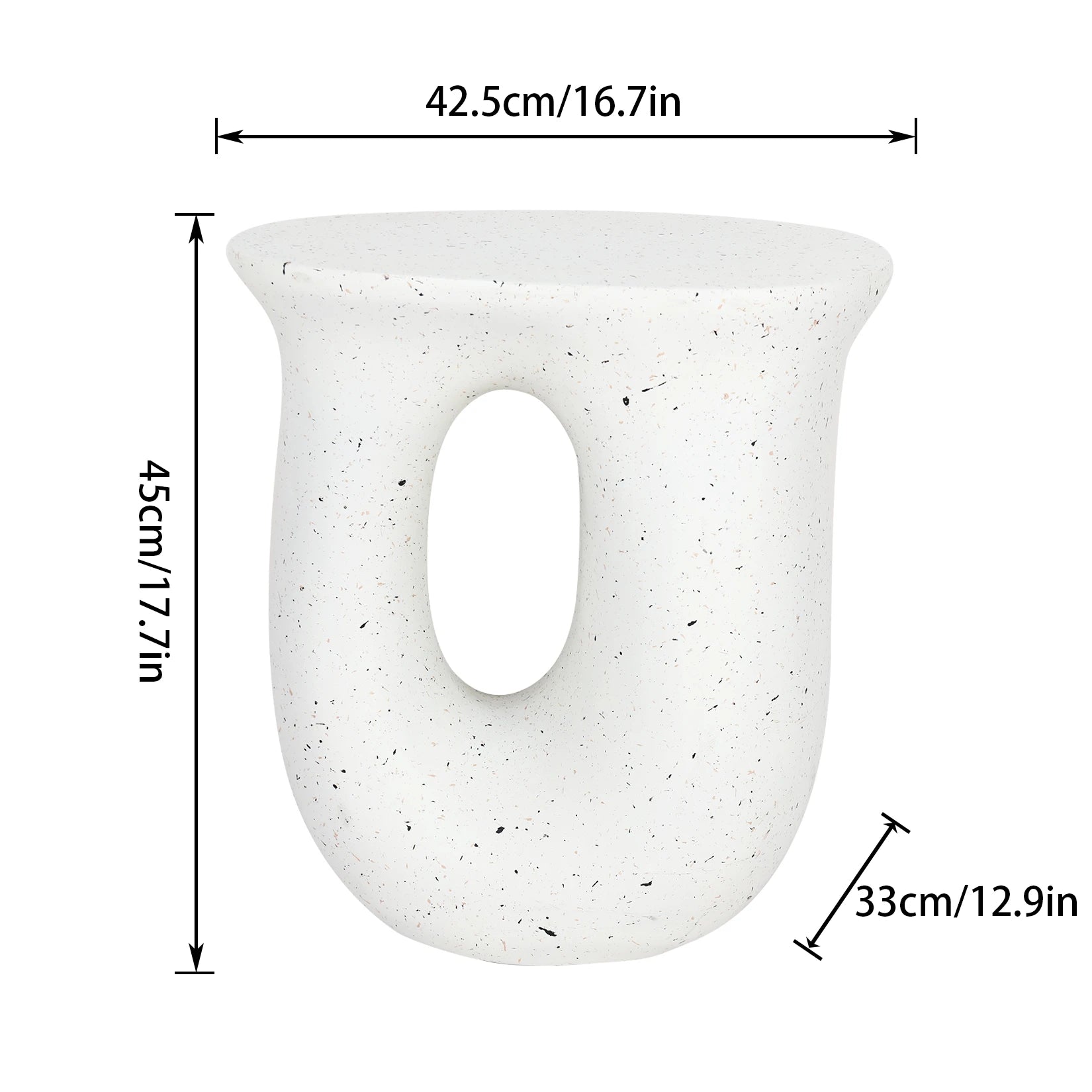 U-shaped Geometric Side End Table Coffee Table Stylish Lightweight Nightstand Bedroom Decor Accent Table