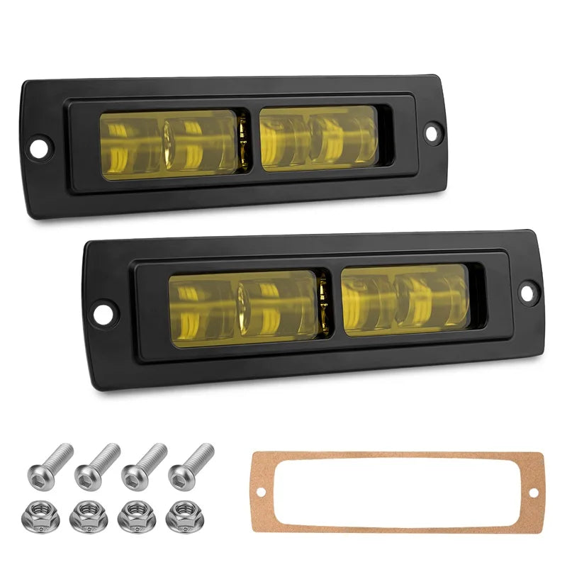 7 inch 6D LED Light Bar Pod Light Flush Mount Work Light Driving Light Fog Light Reverse Light For Truck 4x4 ATV SUV 12V 24V