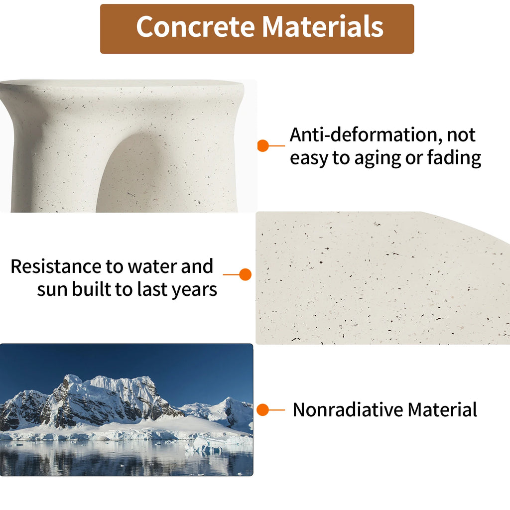 U-shaped Geometric Side End Table Coffee Table Stylish Lightweight Nightstand Bedroom Decor Accent Table