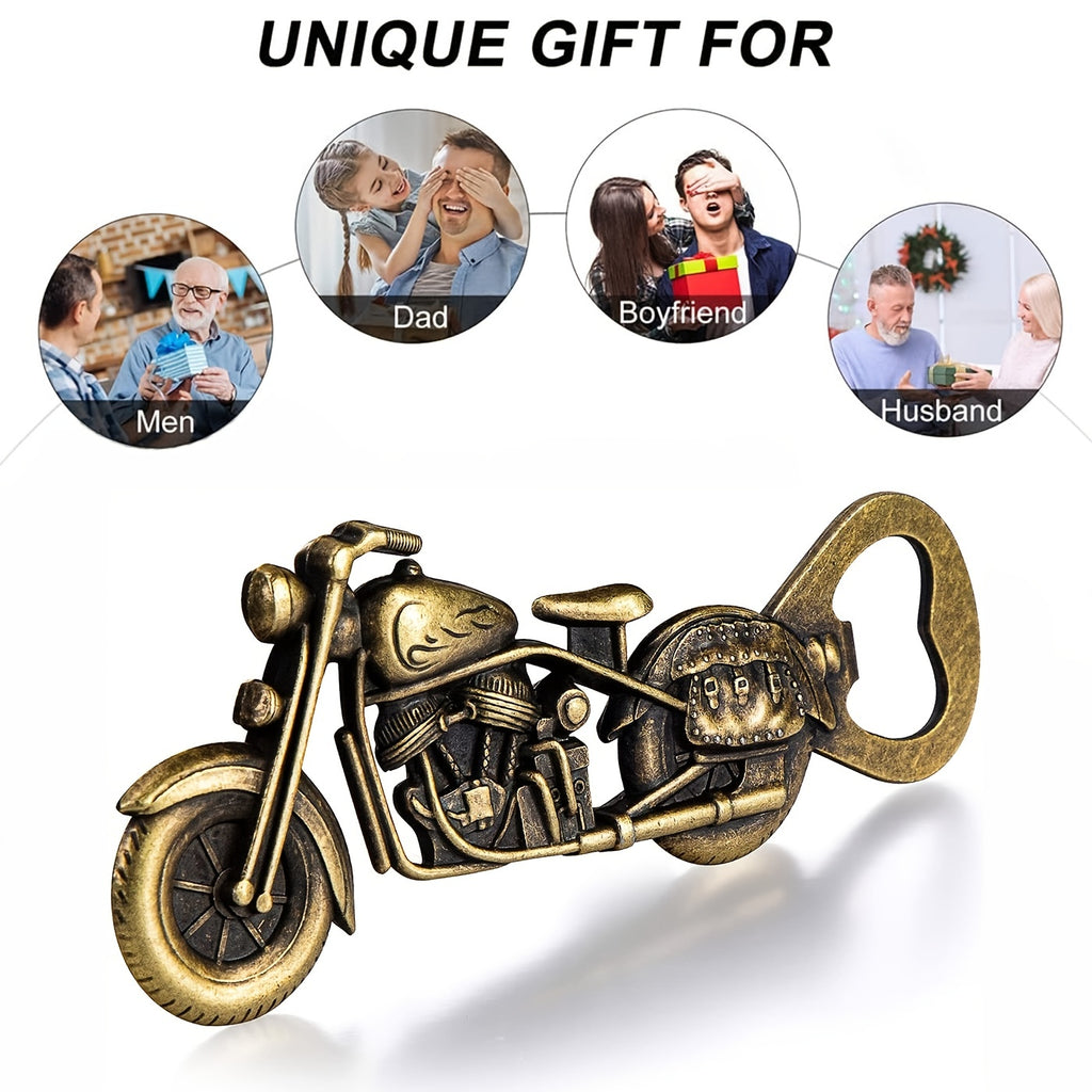Golden Motorcycle Bottle Opener: Ultimate Man Cave & Beer Lover Gift