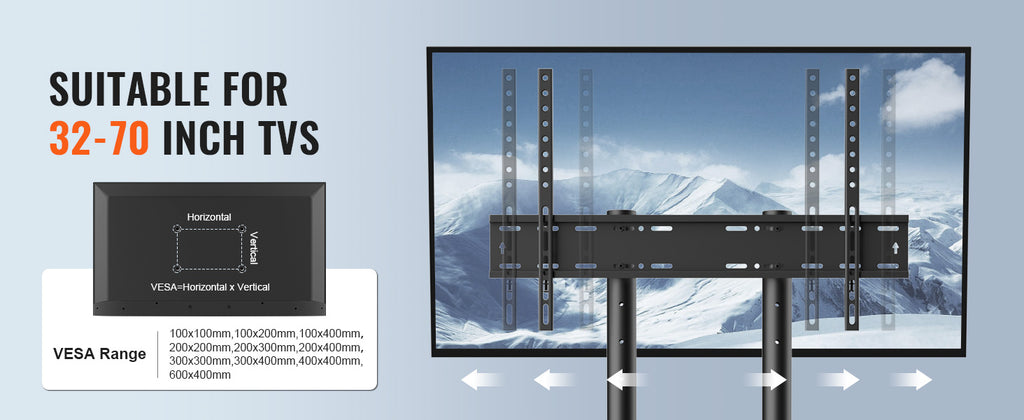 SucceBuy Mobile TV Stand Height Adjustable TV Stand w/ Wheels Double Tray for Audio-Visual Devices Rolling TV Stand for Bedroom
